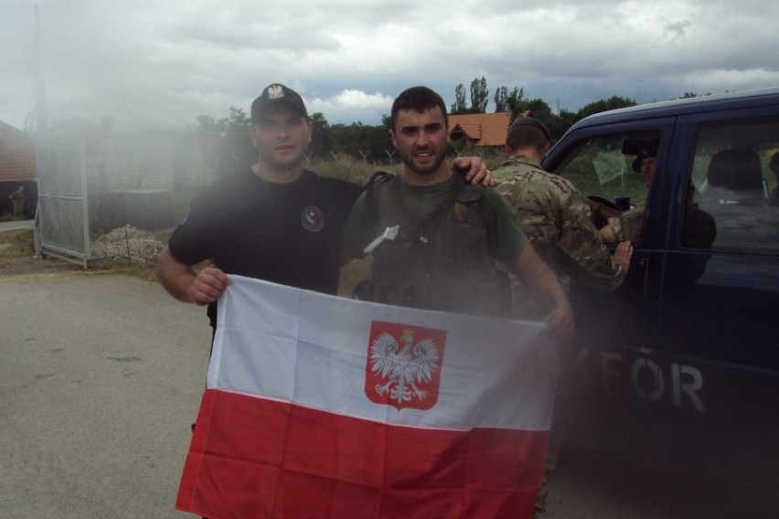 Policjant Piotr Sobczyk na misji pokojowej w Kosowie