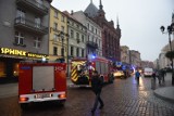 Pożar kamienicy przy Rynku Staromiejskim w Toruniu