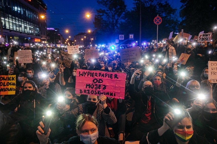 Strajk kobiet w Krakowie. Blokada pod Jubilatem