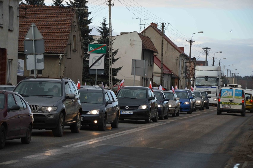 Protest samochodowy w Kiełczewie