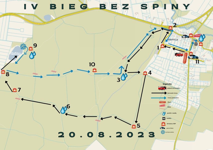 IV Bieg bez spiny 2023 - trasa 10 km