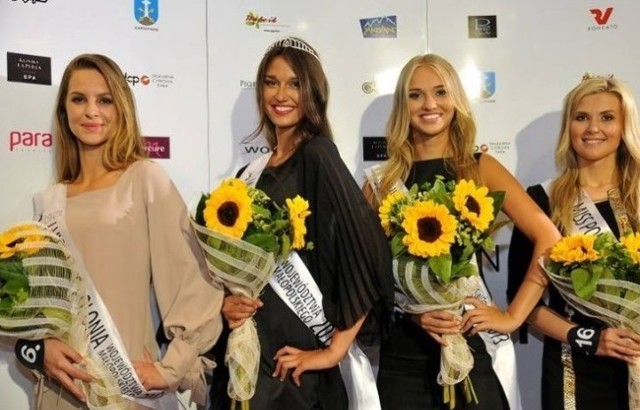 Miss Polonia Małopolski 2013. Sądeczanka Sabina Zygadło (pierwsza od lewej) została I vice Miss Polonia