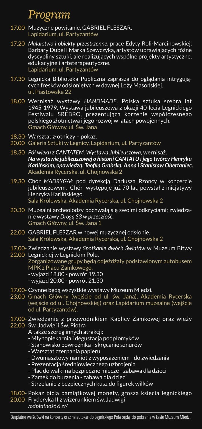 Program Nocy Muzealnej 2019

17.00 - Muzyczne powitanie,...