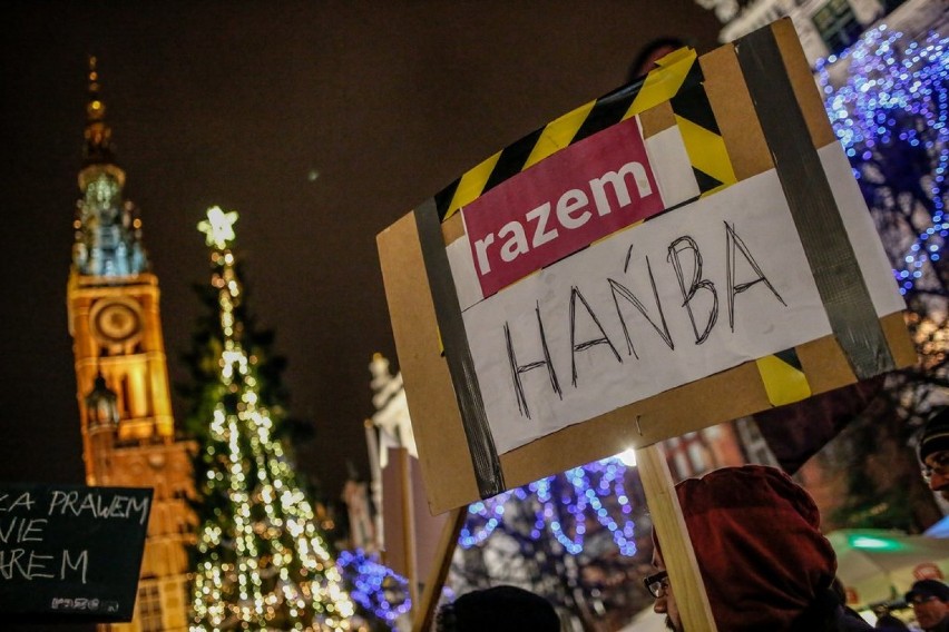 Protest przeciwko reformie edukacji PiS w Gdańsku