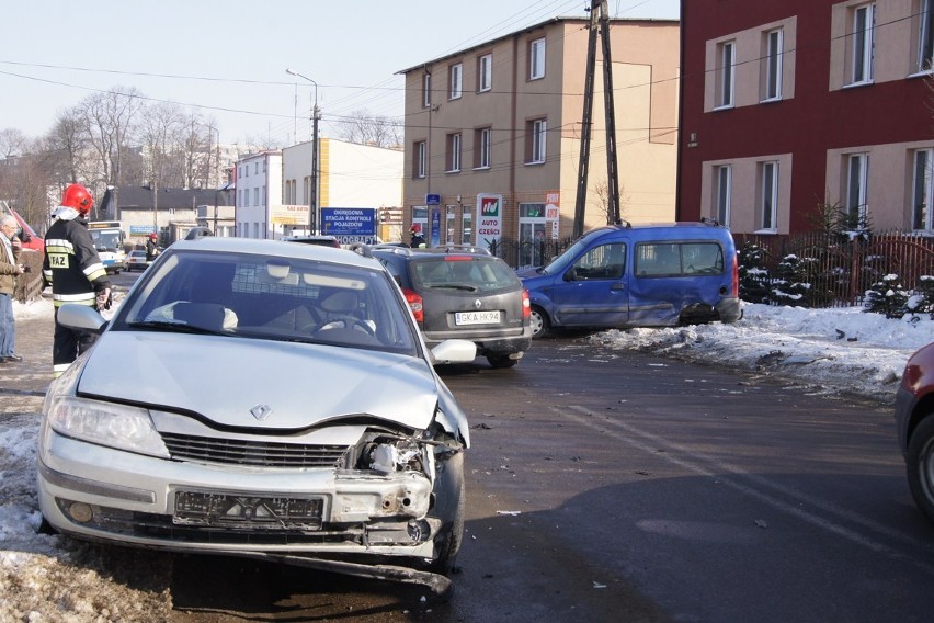 Zderzenie samochodów w Kartuzach