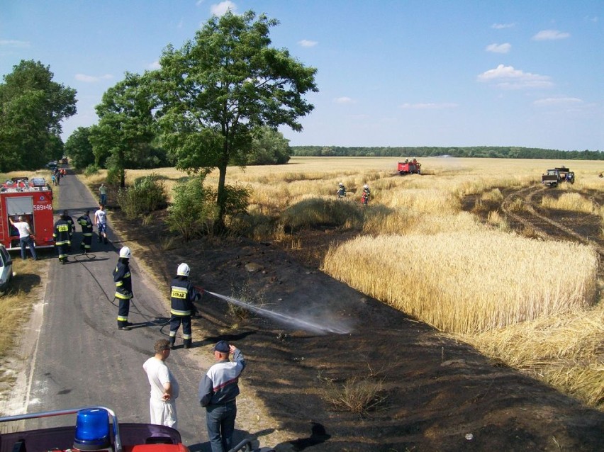 Pożar zboża w Graboszewie