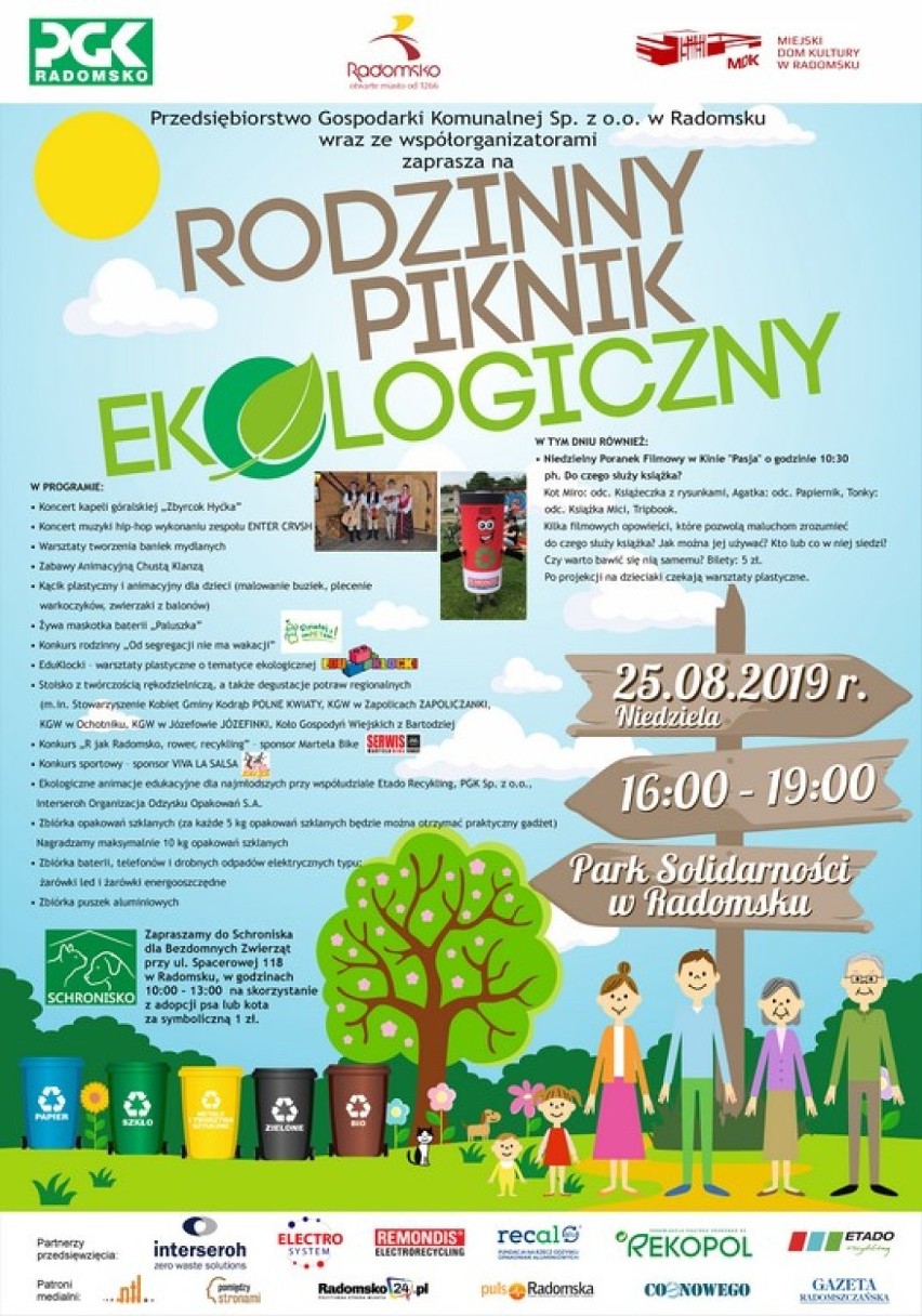 Rodzinny piknik ekologiczny w Radomsku z koncertem kapeli góralskiej Zbyrcok Hyćka