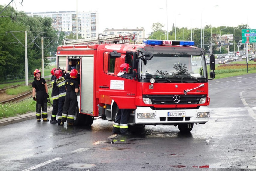 Pożar autobusu PKS Konin na ul. Zgierskiej w Łodzi, 31 lipca...