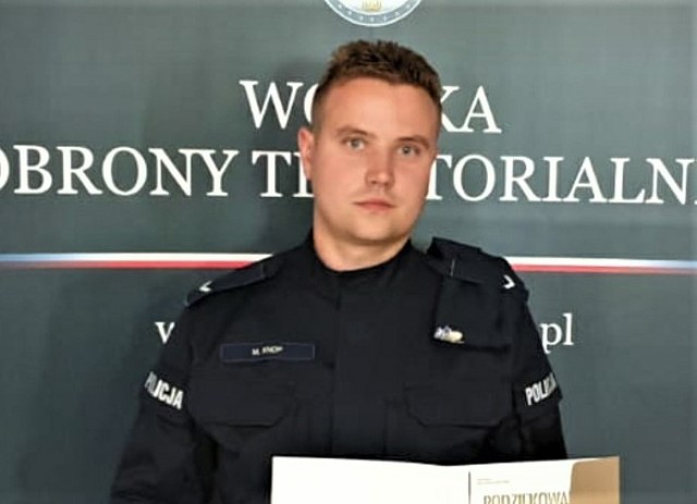 Kaliski policjant został wyróżniony przez Wojska Obrony Terytorialnej