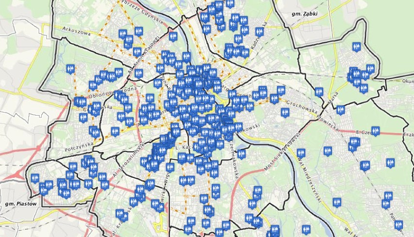 Toalety w Warszawie. Miasto przygotowało specjalną mapę
