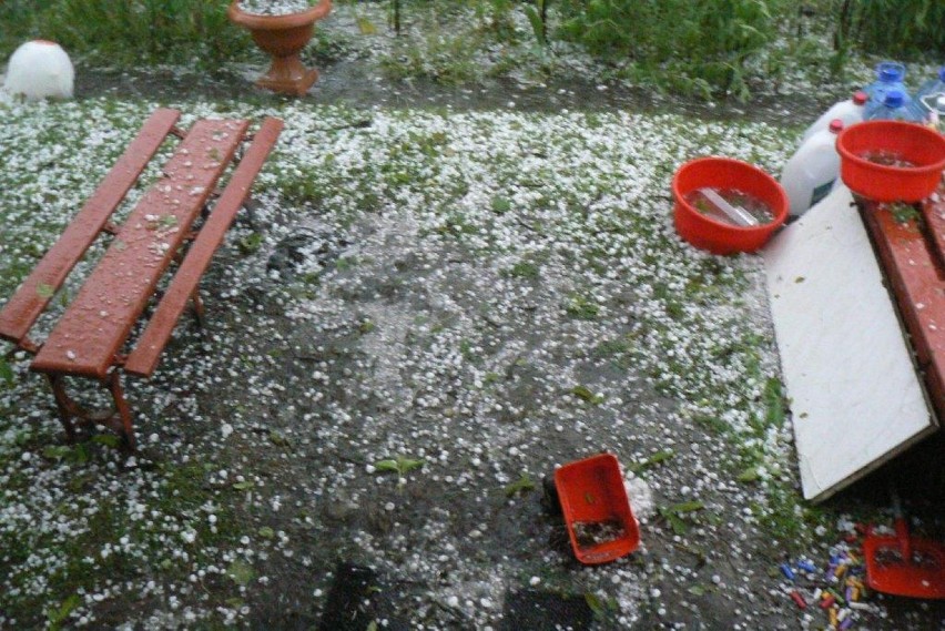 Burza z gradem nad Sieradzem