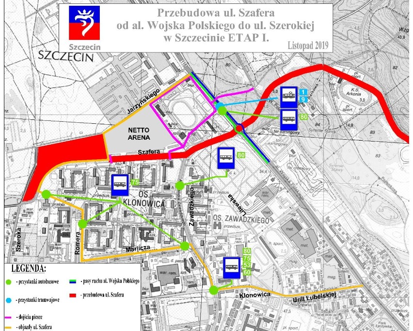 Zmiany w komunikacji miejskiej. Rusza remont ul. Szafera