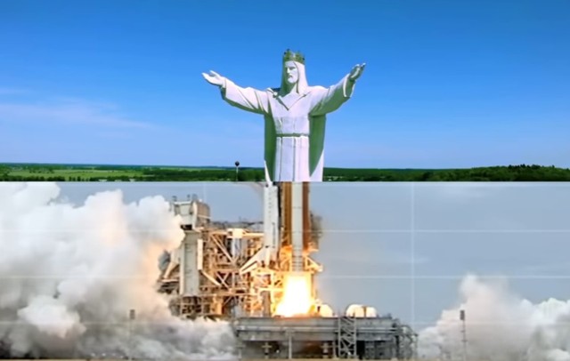 W klipie do numeru "Go Up" pomnik Chrystusa ze Świebodzina zestawiony jest z promem kosmicznym i zostaje wystrzelony w przestrzeń.