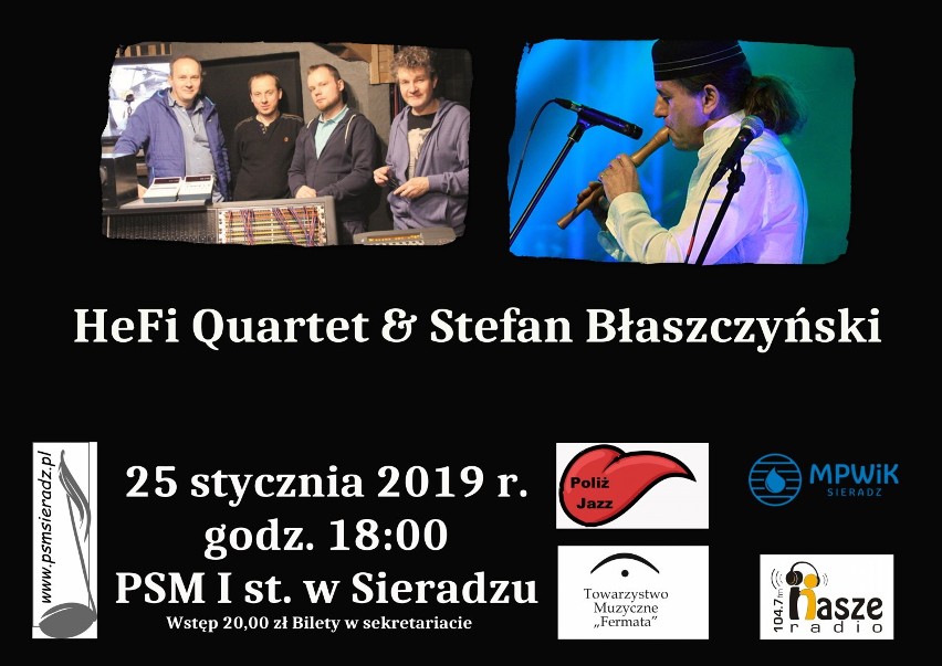 Koncert z cyklu „Poliż Jazz” w PSM w Sieradzu w piątek 25 stycznia. Zagra Leszek Wiśniowski Hefi Quartet & Stefan Błaszczyński