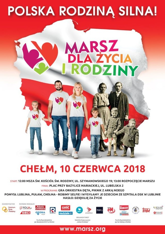 Chełm. Marsz dla Życia i Rodziny, finał Dni Kultury Chrześcijańskiej