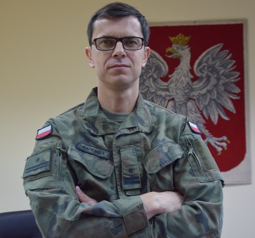 Major Michał Napierała, zastępca szefa WCR w Tychach