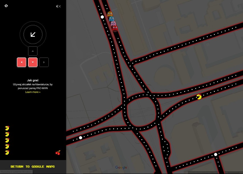 Ms. Pacman na ulicach Warszawy? Google udostępnia popularną...