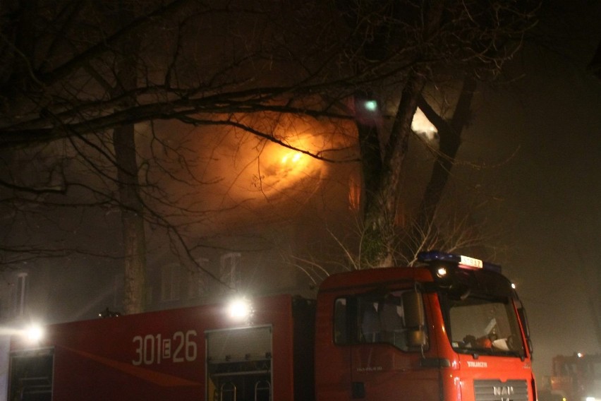 Pożar kamienicy przy ul. Zbocze