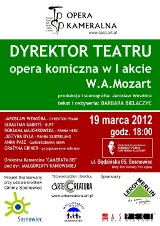 Sosnowiec: Dyrektor teatru - opera komiczna w I akcie w Klubie Kiepury 19 marca