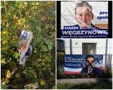 Walka wyborcza w Dąbrowie Górniczej trwa. Zniszczone plakaty i banery kandydatów [ZDJĘCIA] 
