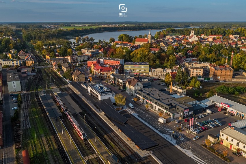 Dworzec w Wolsztynie w niesamowitych ujęciach z drona.