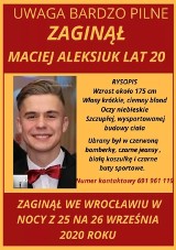 Zaginął Maciej Aleksiuk z Roztoki koło Świdnicy. Zobacz film z nocy we Wrocławiu, kiedy widzano go ostatni raz