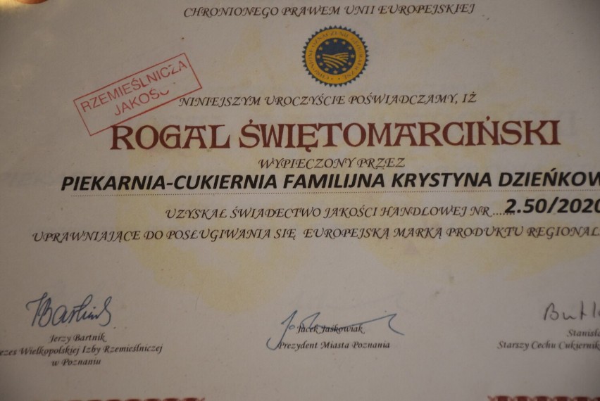 Piekarnia Cukiernia Familijna – rogale z certyfikatem. Cena:...