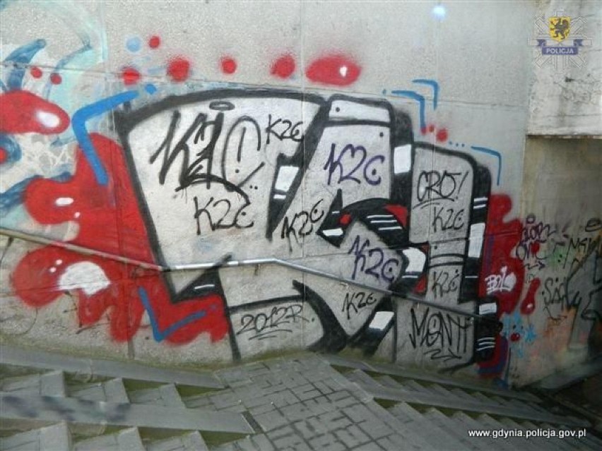 Graffiti namalowane przez 21-latka z Gdyni