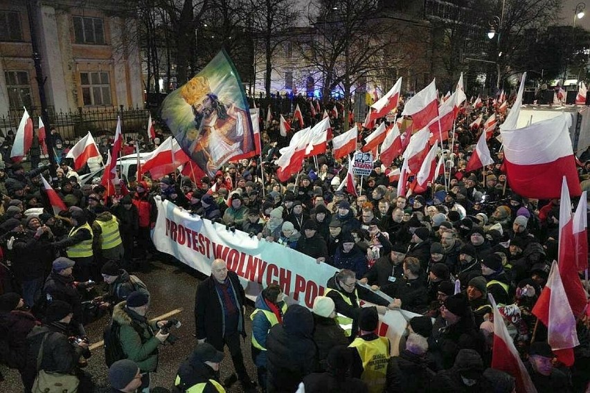 "Protest Wolnych Polaków" w Warszawie