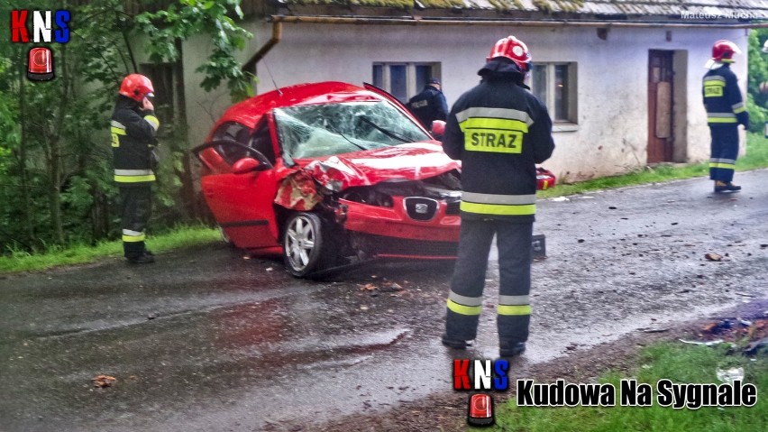 Wypadek w Lewinie Kłodzkim. Kierowca najprawdopodobniej zasnął  (ZDJĘCIA)         