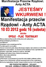 Manifestacja Przeciw Rządowi. Anty ACTA...