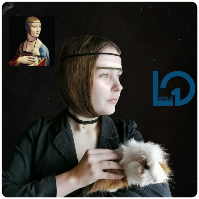 Leonardo da Vinci ,,Dama z gronostajem''. Milena Kapłon