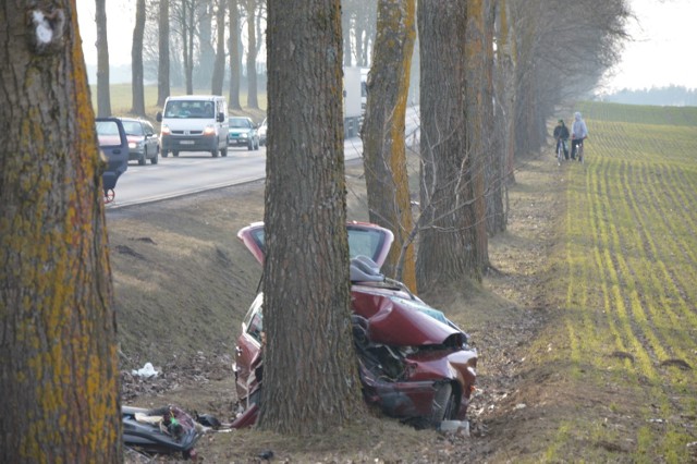 Wypadek na drodze nr 22 w okolicach Zagórek, 21.02. 2015r