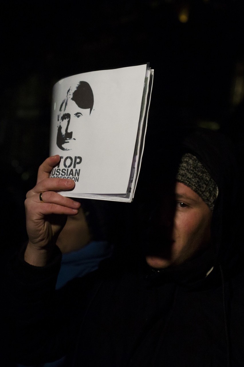 Ukraińcy, mieszkający w Krakowie, zorganizowali manifestację [ZDJĘCIA]