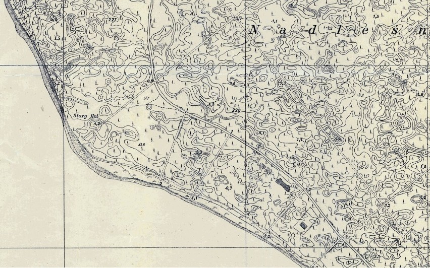 Archiwalne mapy Półwyspu Helskiego, Jastarni, Helu, Kuźnicy i okolic. Rozpoznacie te miejscówki na mapach z 1930 roku?
