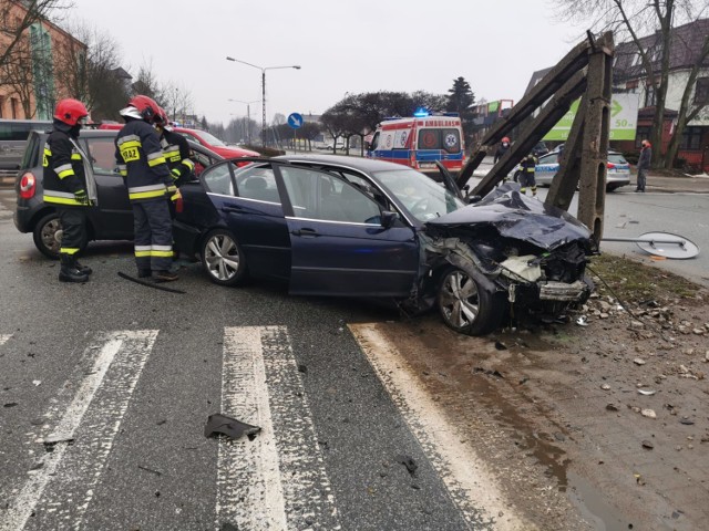 Wypadek na ulicy Kilińskiego w zduńskiej Woli