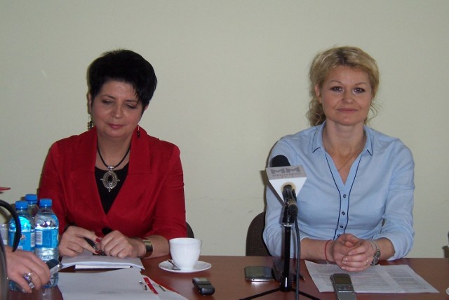 Marzena Wojterska, szefowa MZBM w Kaliszu i wiceprezydent Kalisza Karolina Pawliczak