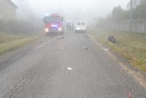 Śmiertelny wypadek w Zaborowie koło Tomaszowa Maz. Zginął motorowerzysta