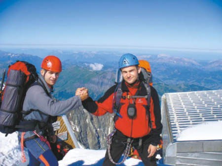 Marek Cielniaszek i Szymon Korus zdobyli wspólnie szczyt Mont Blanc.