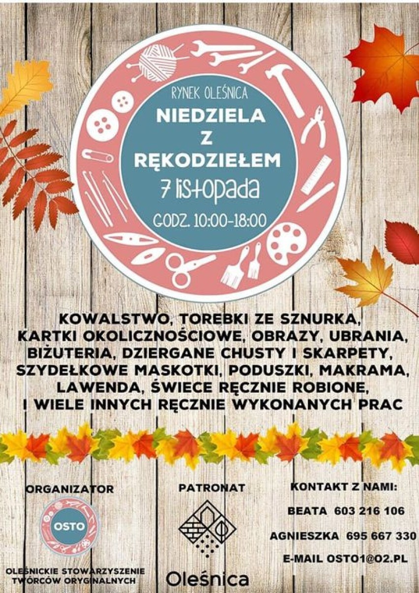 Oleśnicka Niedziela z Rękodziełem już w najbliższy weekend 