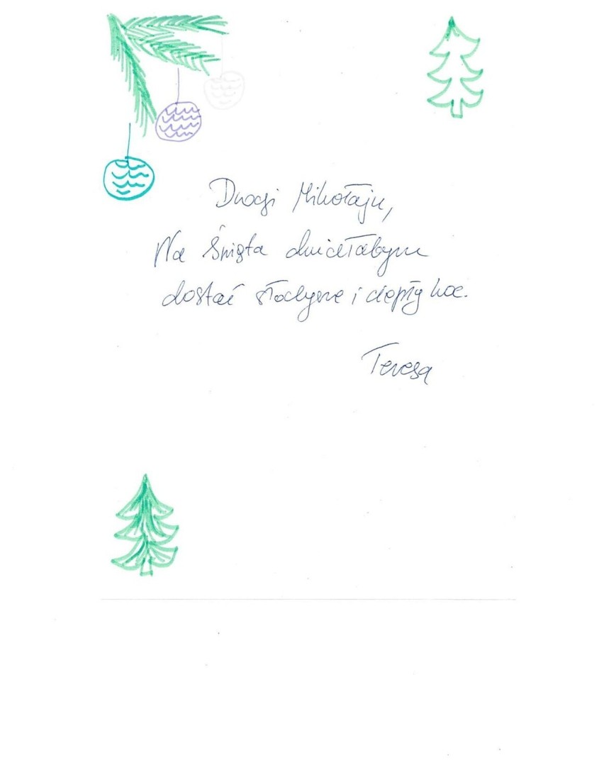 Mieszkańcy skierniewickiego DPS napisali listy do Świętego Mikołaja