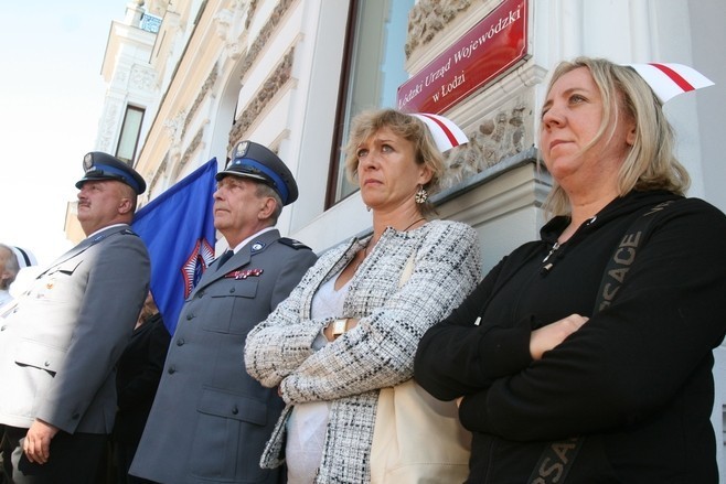 Protest pielęgniarek na Piotrkowskiej w Łodzi