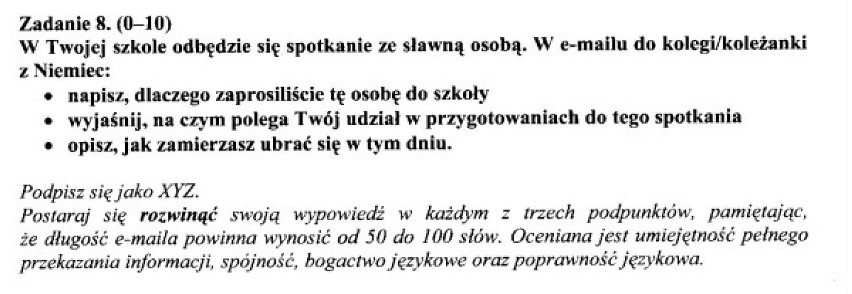 26 kwietnia gimnazjaliści napisali egzamin gimnazjalny z...