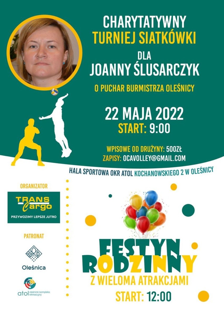 Będzie charytatywny turniej siatkówki dla Joanny Ślusarczyk 
