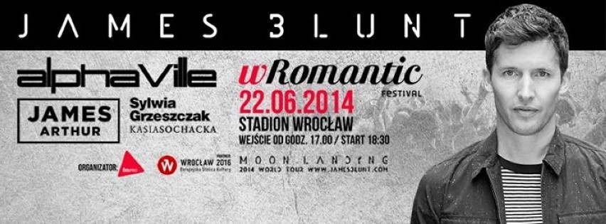 James Blunt na Wromantic Festival 2014 we Wrocławiu, 22...