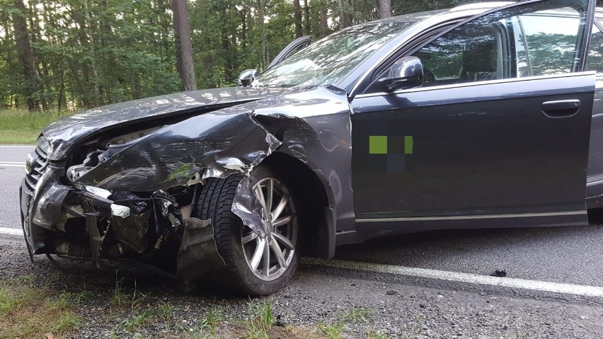 Wypadek na DK20 między Szczecinkiem a Białym Borem [zdjęcia]