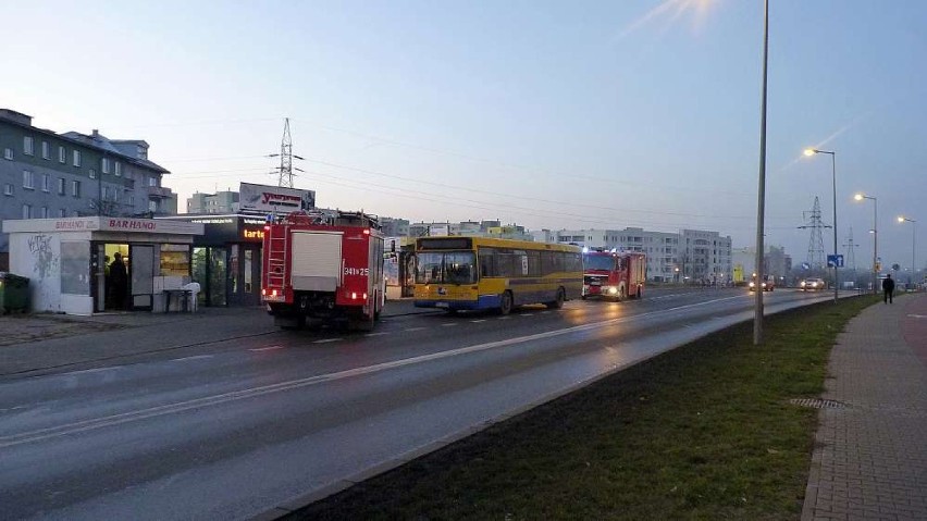 Na ulicy Podmiejskiej zapalił się autobus KLA