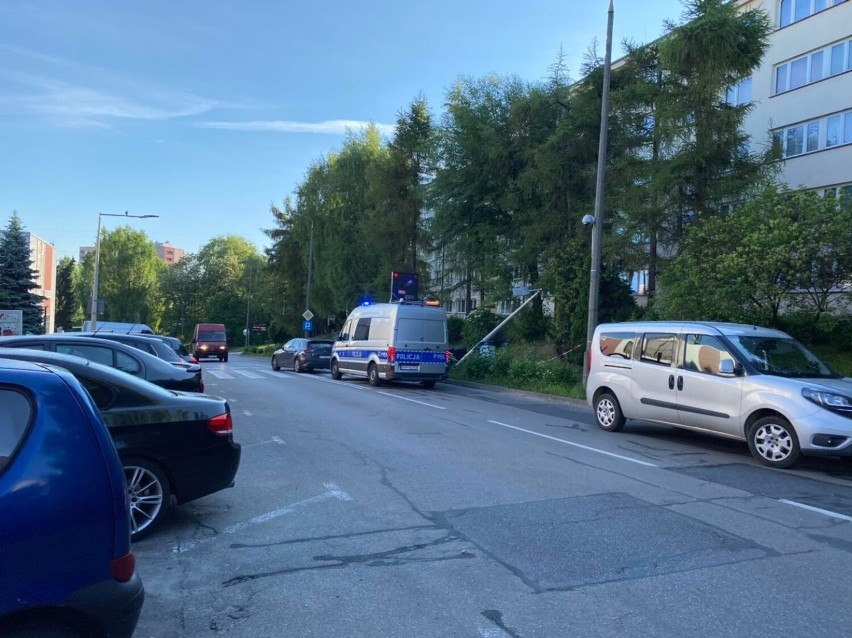 Pościg za kierowcą mercedesa rozpoczął się na ul. Górskiej.