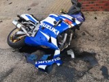 Wypadek z udziałem motocyklisty  w Toruniu  [ZDJĘCIA]