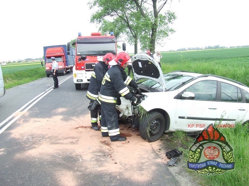 Jawor: Wypadek na drodze 374 (ZDJĘCIA)